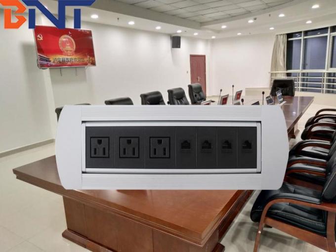 Conference Room Table Electrical Outlets With 110V 240V Rated Voltage